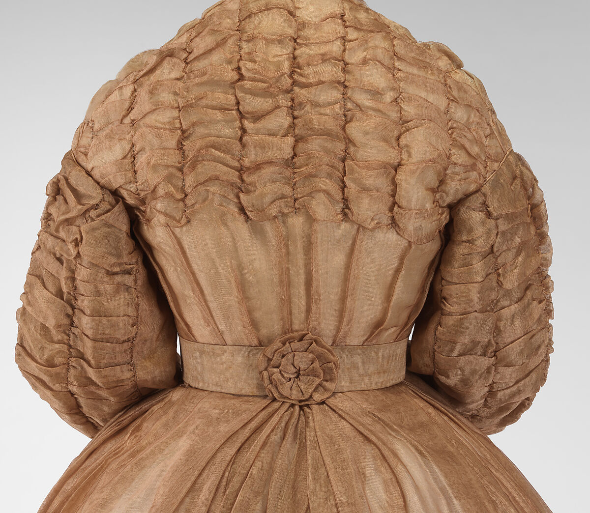 Afternoon Dress, (a) silk, cotton, metal; (b) silk, cotton, metal, American