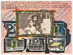 Un Sueño Libre, from the portfolio "Guariquen: Images and Words Rican/Structured", Juan Sanchez (American, born Brooklyn, New York, 1954), Hand-colored lithograph with collage 
