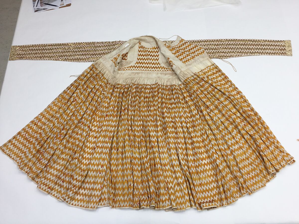 Ceremonial Coat, Cotton, silk, and metal wrapped thread; embroidered