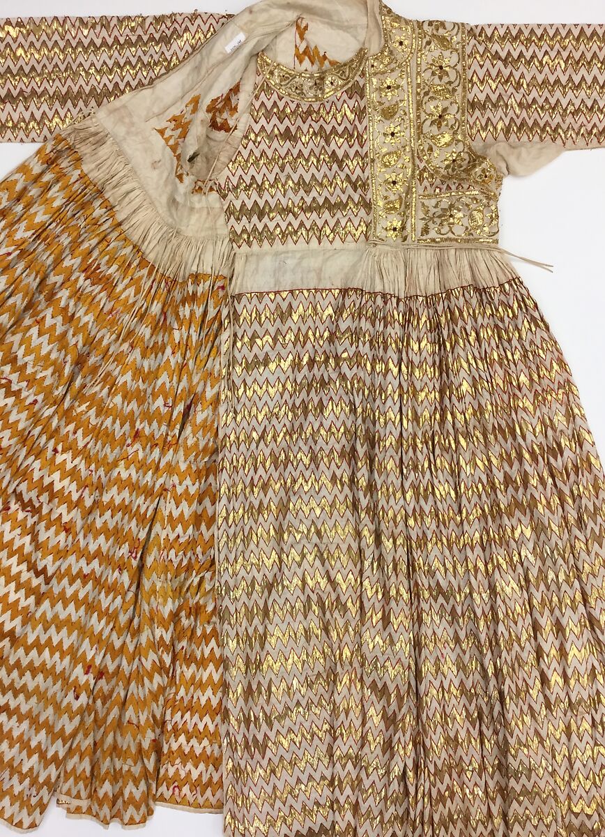 Ceremonial Coat, Cotton, silk, and metal wrapped thread; embroidered