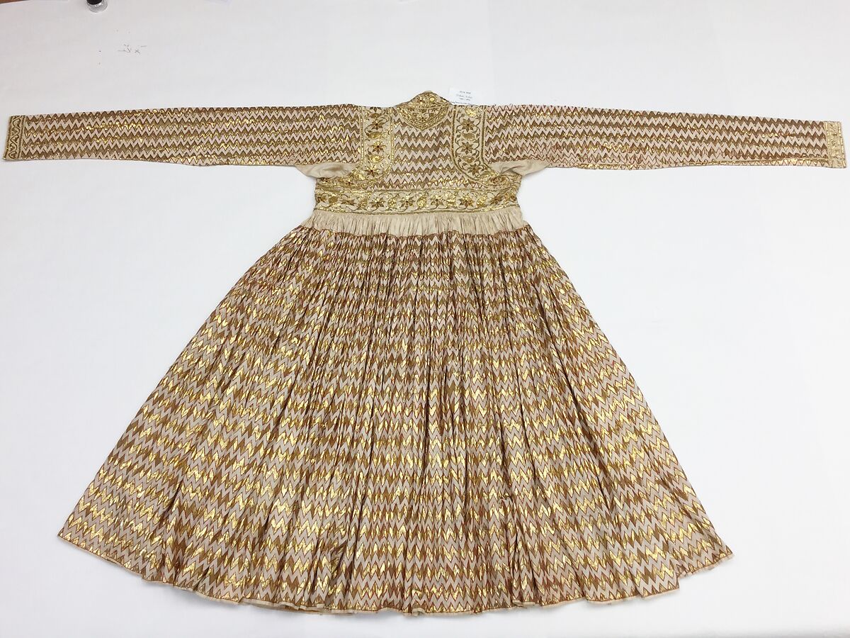 Ceremonial Coat, Cotton, silk, and metal wrapped thread; embroidered
