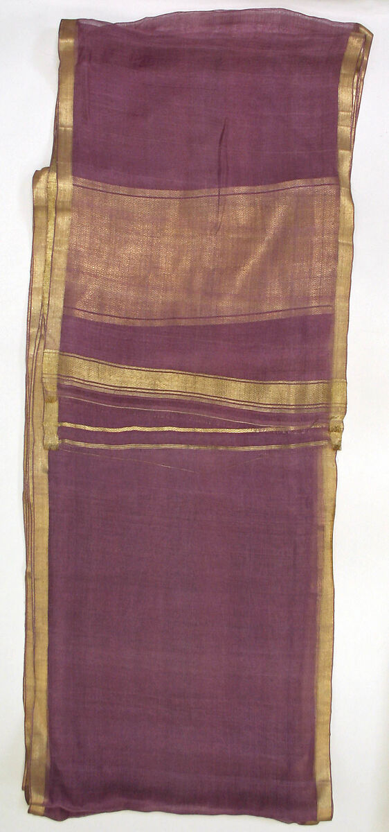 Accessory set, Silk, metallic thread, India