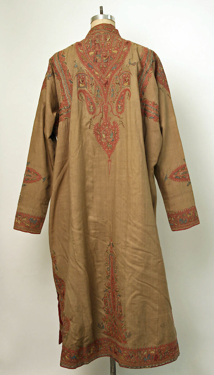Choga, Wool, silk; embroidered