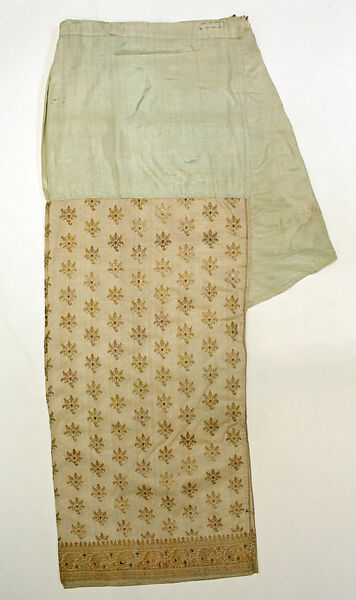 Trousers, Silk, metal wrapped thread; brocaded 