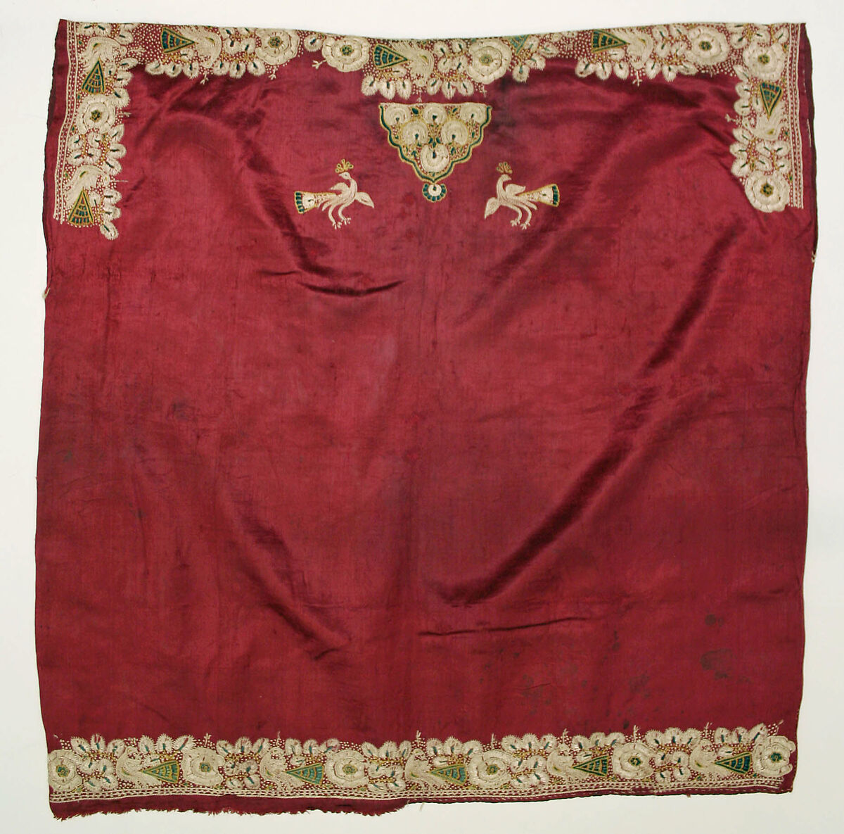 Shirt, Silk; embroidered