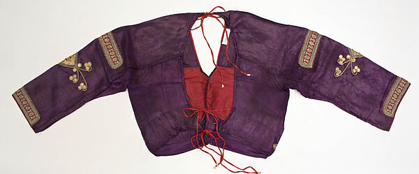 Blouse, silk, metal, India