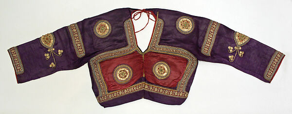 Blouse, silk, metal, India 