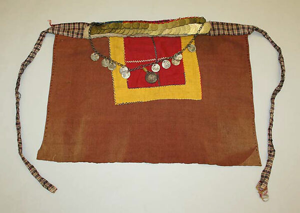 Ensemble, Linen, cotton, metal; embroidered