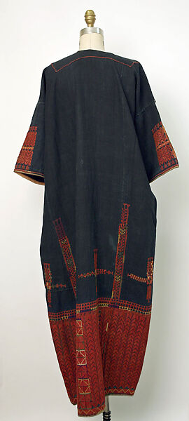 Ensemble, Linen, cotton, metal; embroidered