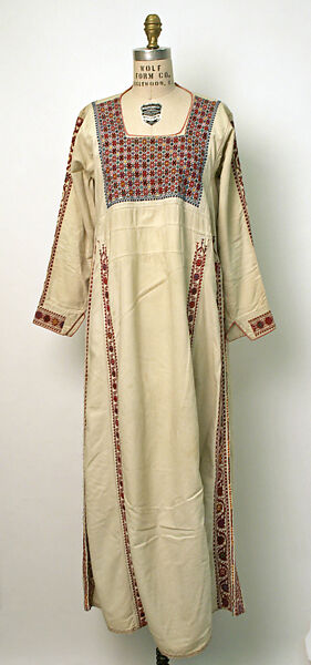 Dress, Cotton; embroidered 