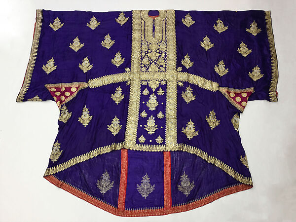 Robe, Silk, metal wrapped thread, sequins; embroidered