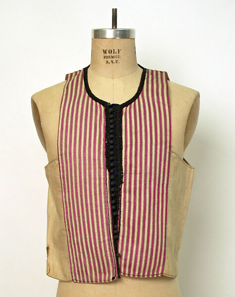 Ensemble, Wool, silk, leather, metal