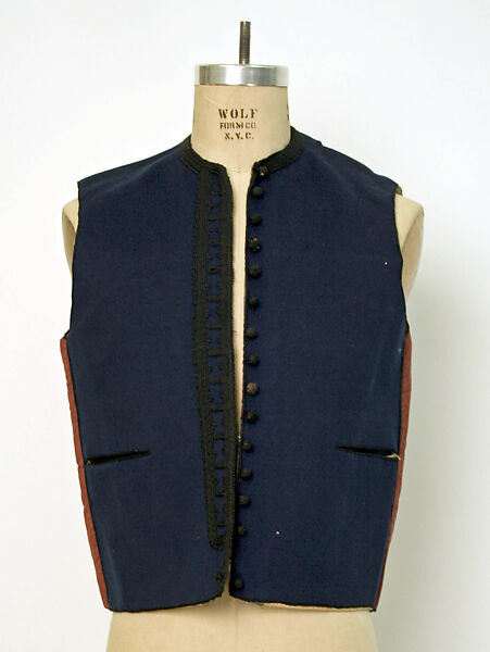 Ensemble, Wool, silk, leather, metal