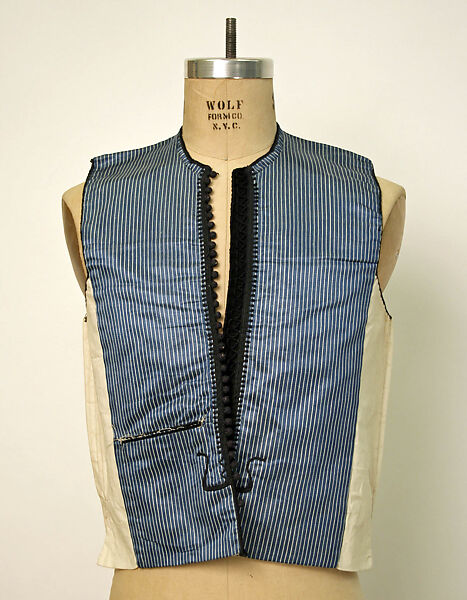 Vest, Cotton, silk 