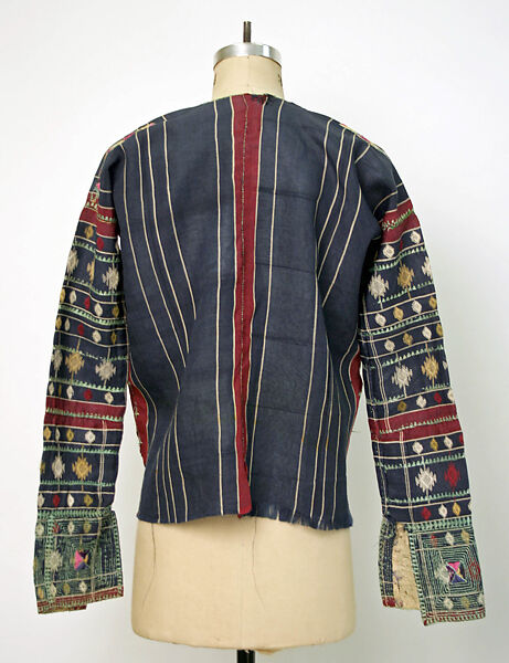 Ensemble, (a, b) linen; embroidered
(c) cotton
(d) silk
(e) wool