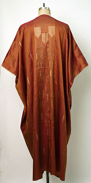 Abaya or Mashla Summer Cloak, Silk and metal wrapped thread; tapestry weave