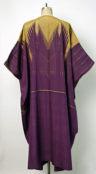Abaya Cloak, Silk, cotton, metal wrapped thread