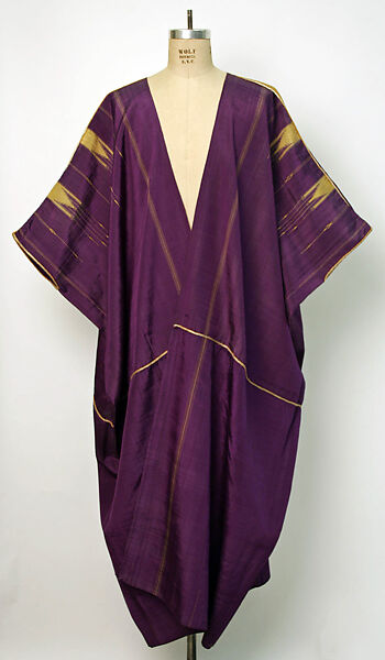 Abaya Cloak, Silk, cotton, metal wrapped thread 