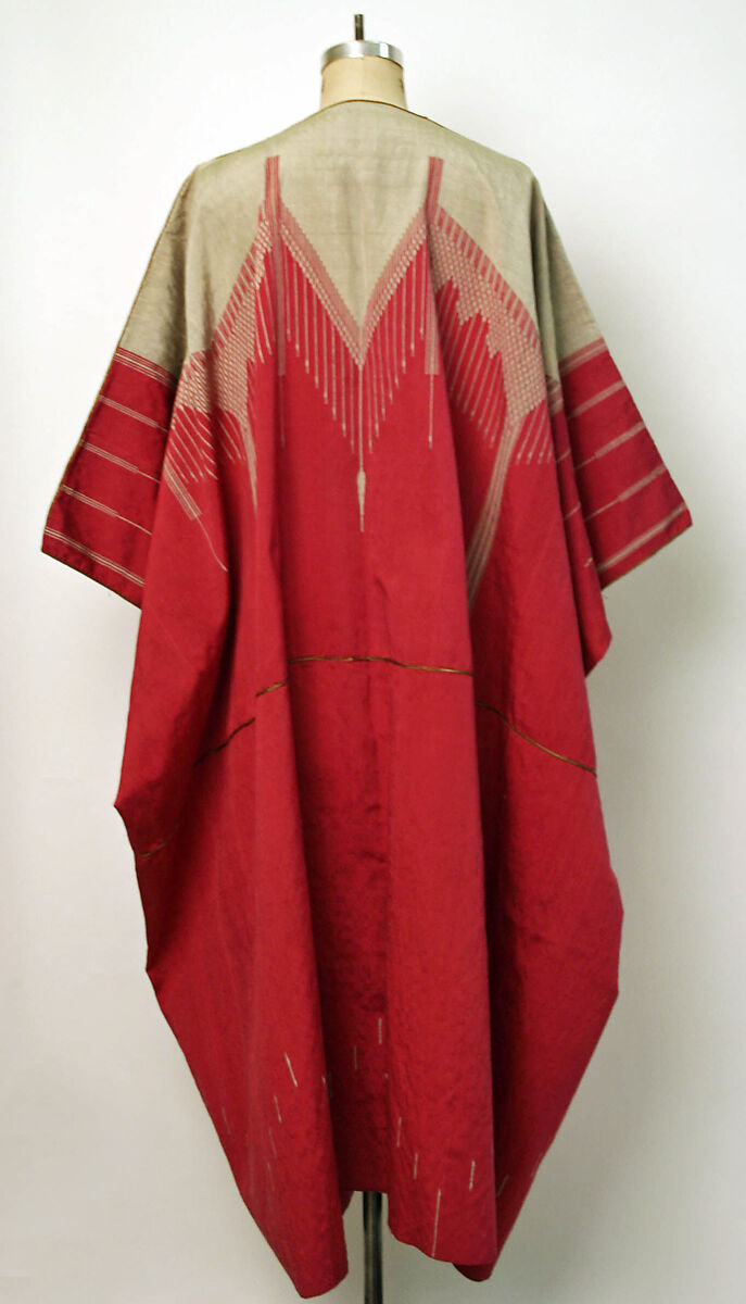 Abaya Cloak, Silk, metal wrapped thread