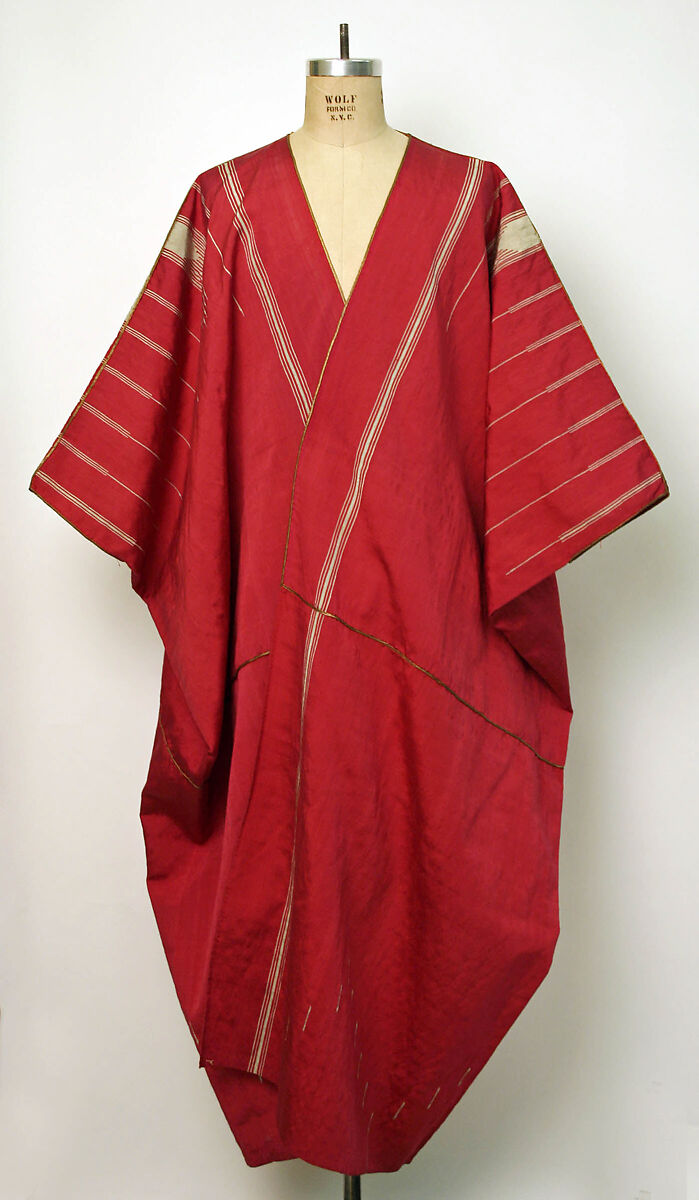 Abaya Cloak, Silk, metal wrapped thread 