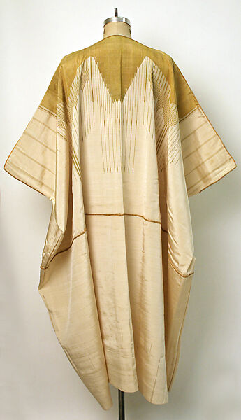 Abaya Cloak, Silk, cotton, and metal wrapped thread; slit-tapestry weave; plain weave