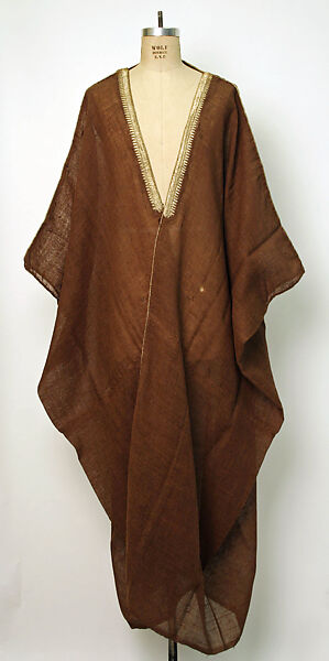 Abaya, Wool, metal wrapped thread; embroidered 