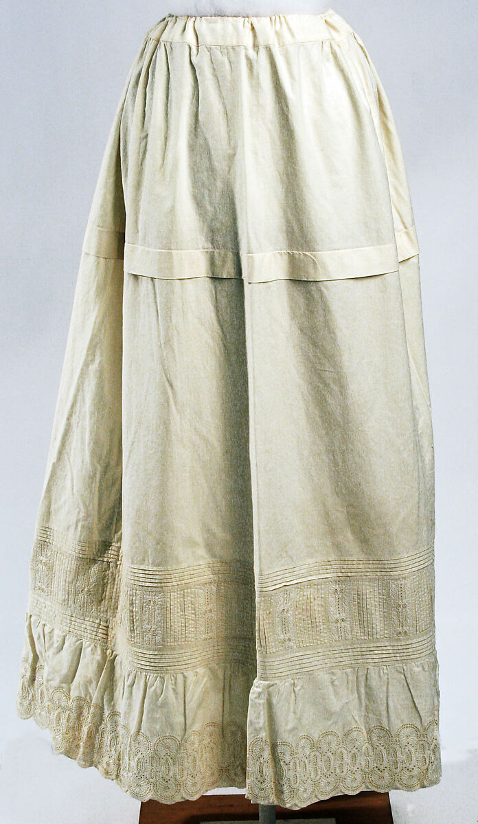 Underskirt, cotton, American or European 