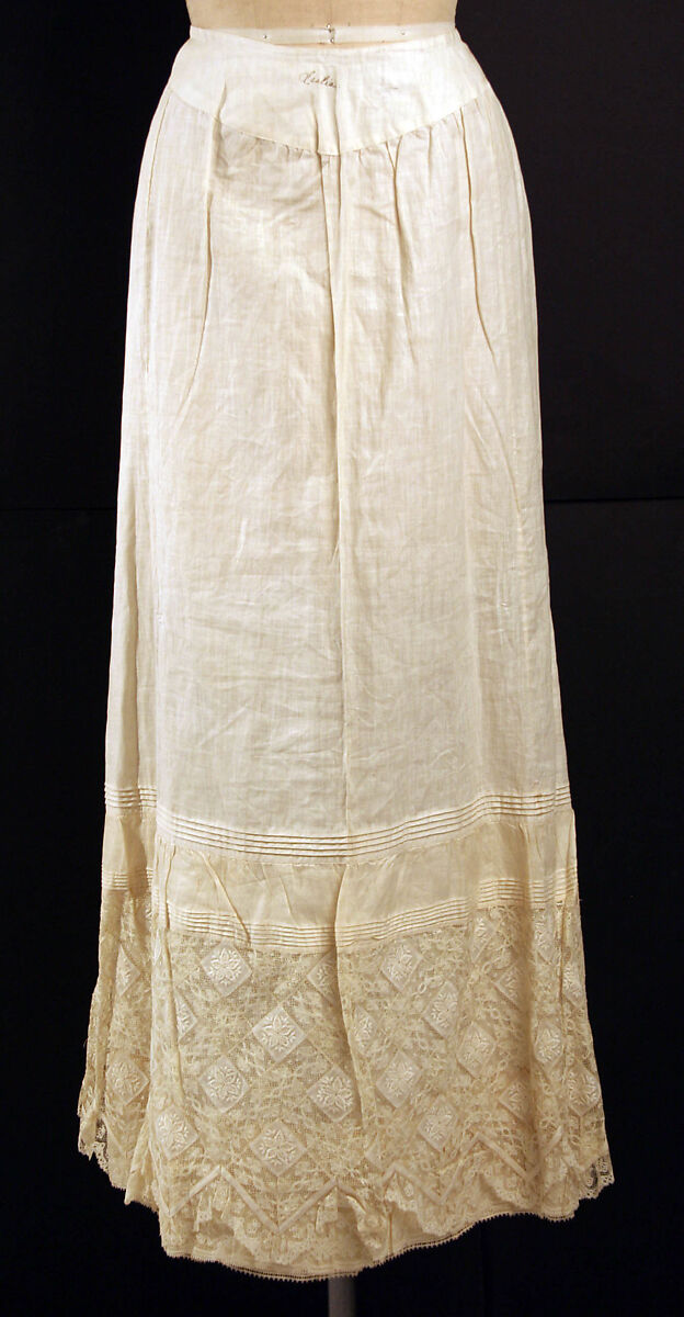 Underskirt, cotton, probably American 