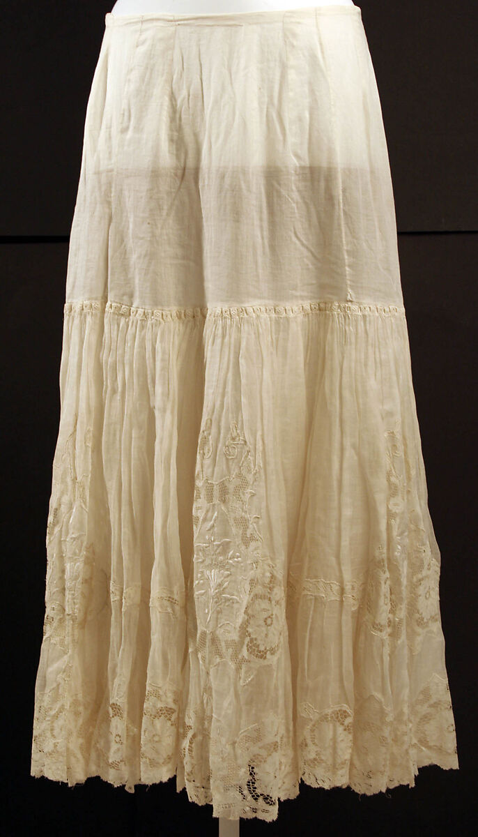 Petticoat, cotton, American or European 