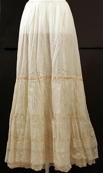 Petticoat, cotton, American