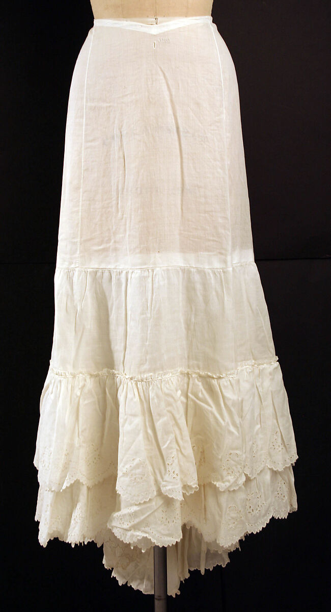 Underskirt, cotton, American or European 