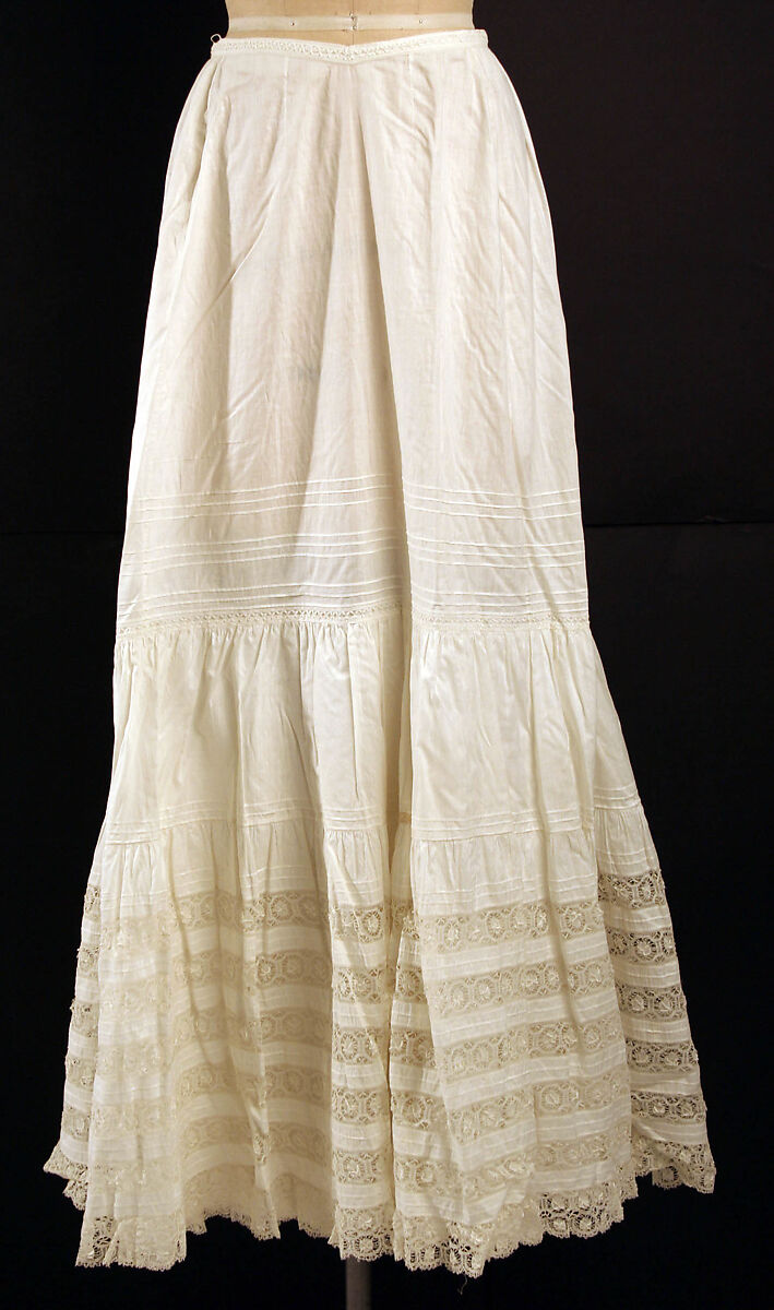 Underskirt, cotton, American or European 