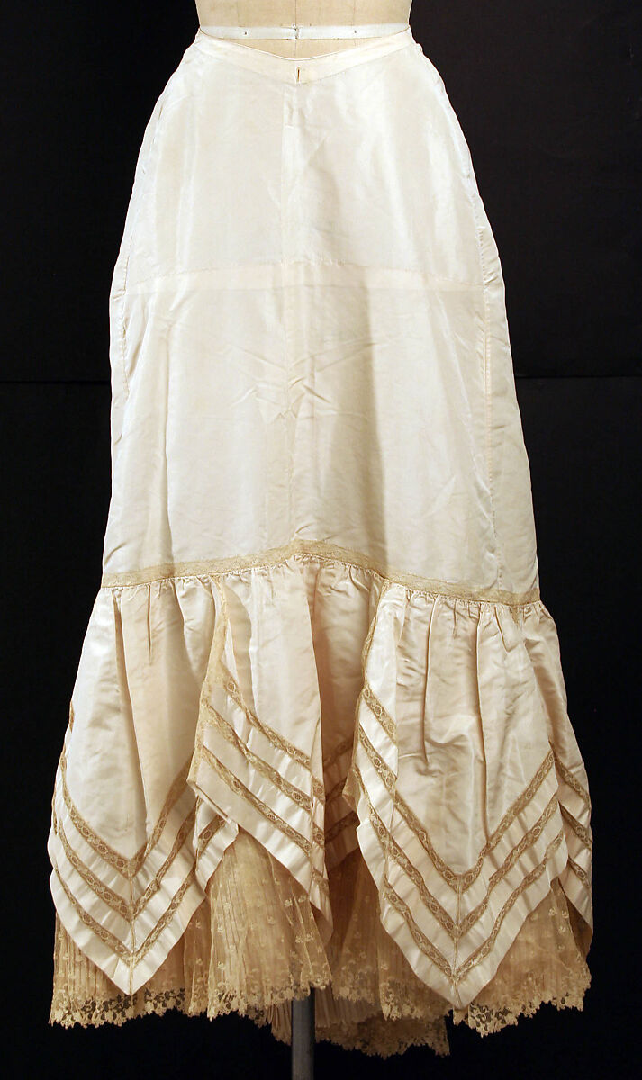 Petticoat, silk, probably French 