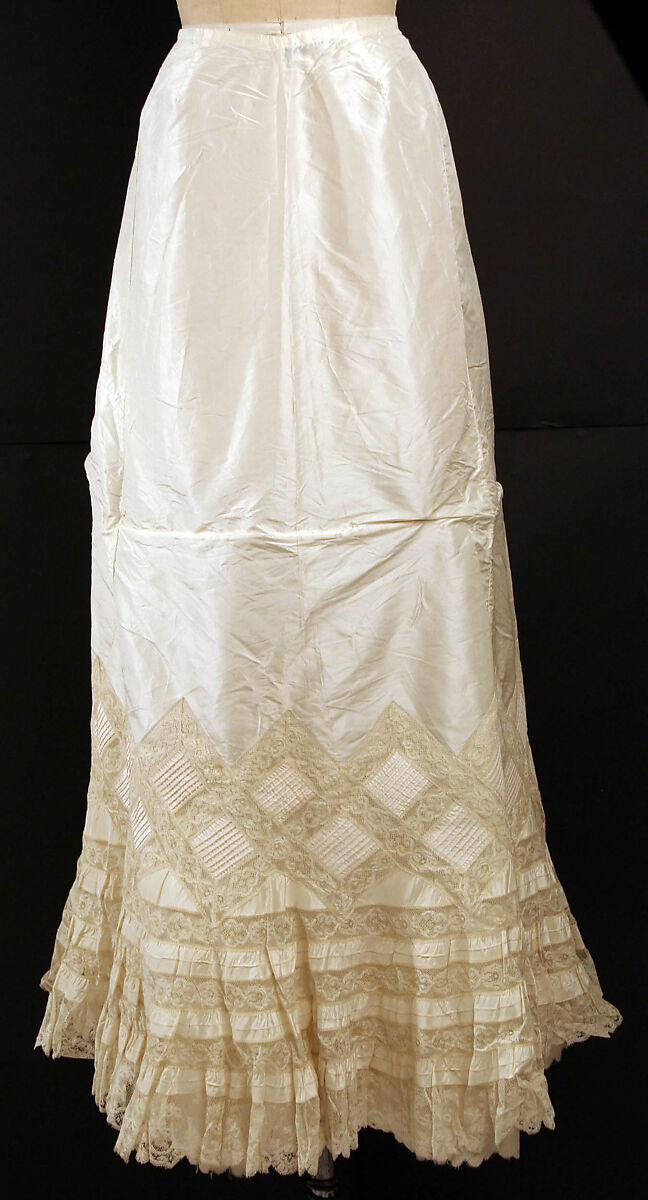 Petticoat, Bon Marché (French, founded ca. 1852), silk, cotton, French 