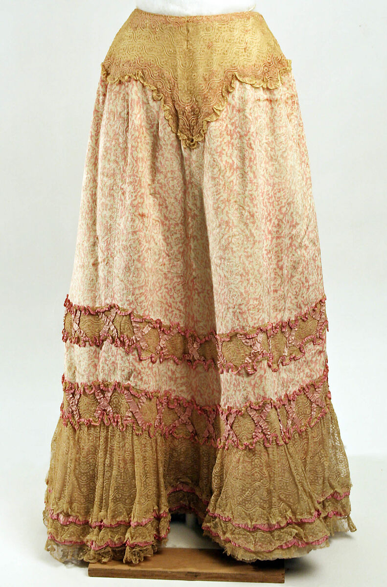 Petticoat, silk, probably French 