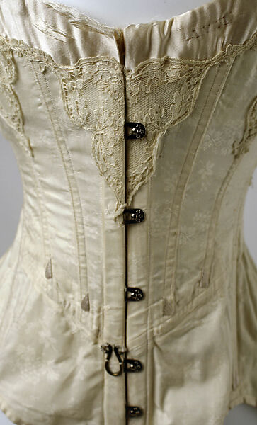 Corset, silk, rubber, cotton, French