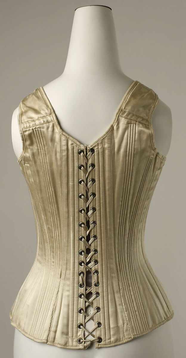 Corset, silk, American