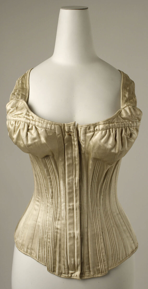 Corset, silk, American 