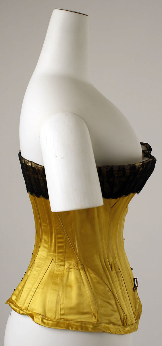 Corset, silk, probably American