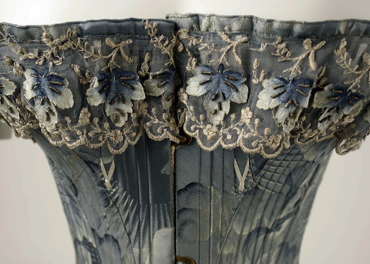 Corset, silk, American