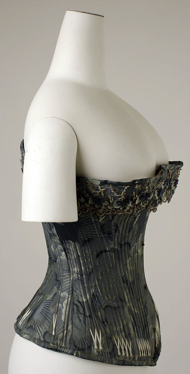 Corset, silk, American