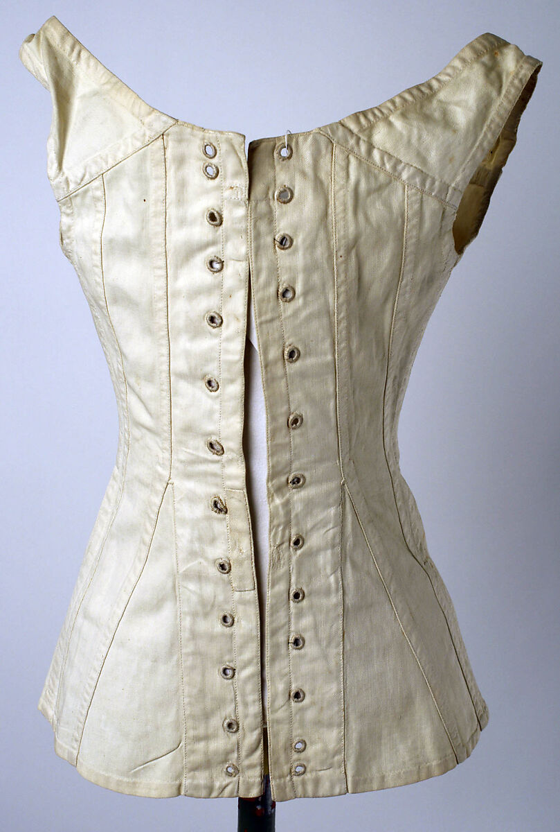 Corset, cotton, American