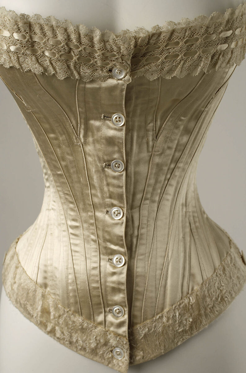 Corset, silk, American