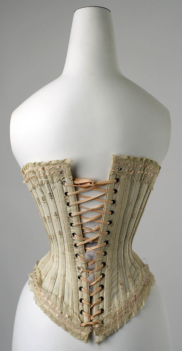 Corset, silk, French