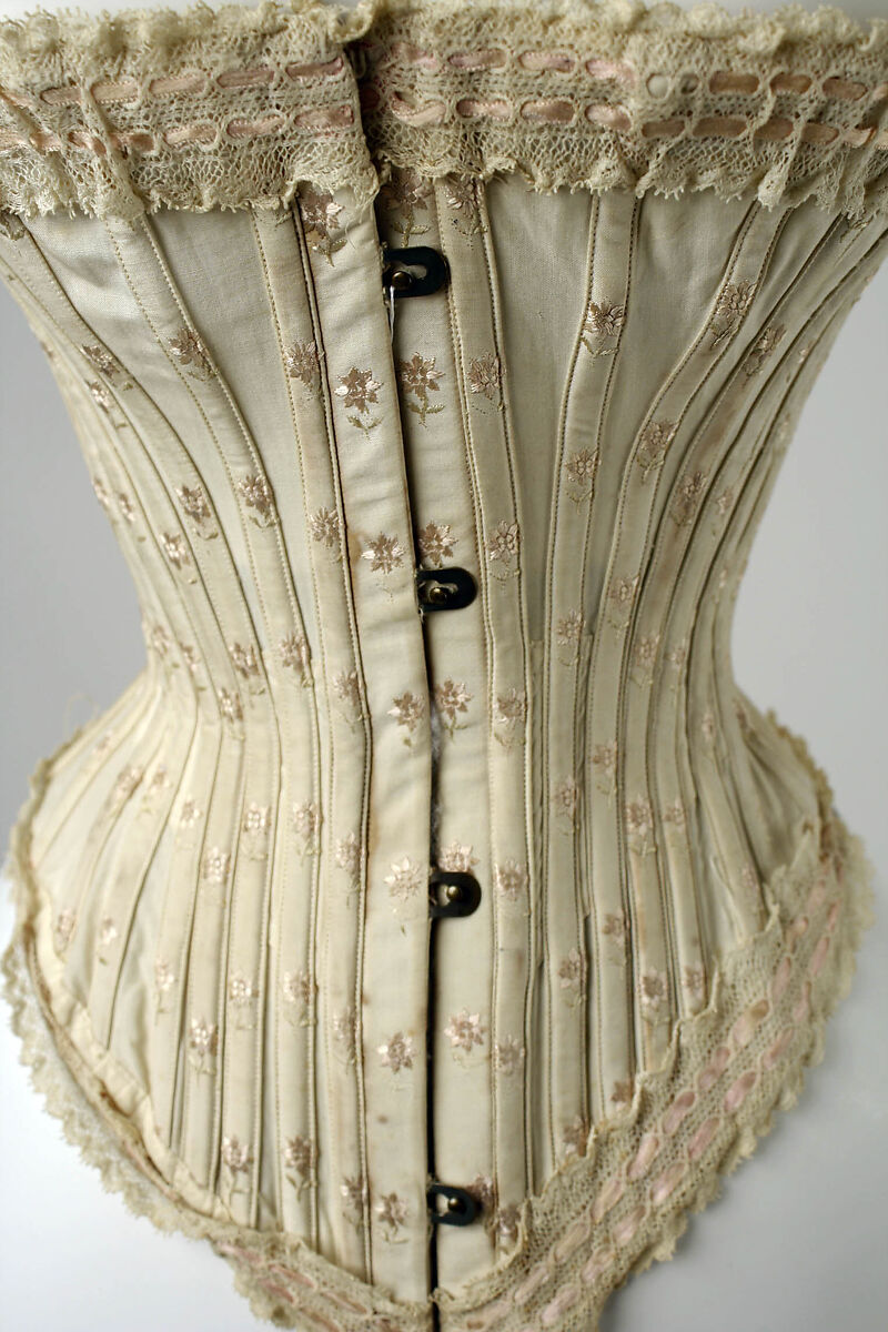 Corset, silk, French