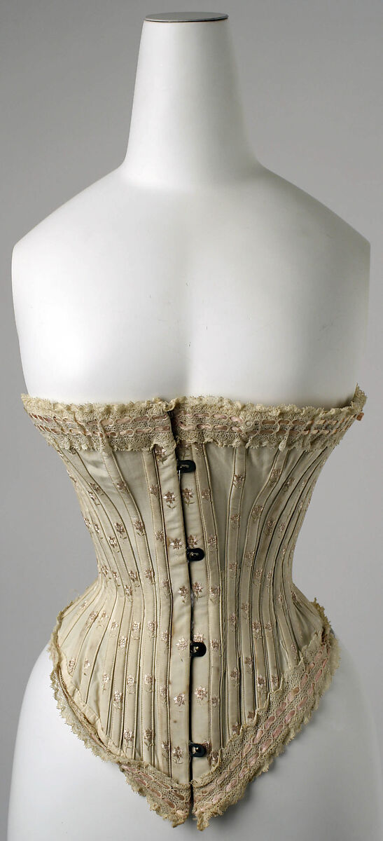 Corset, silk, French 