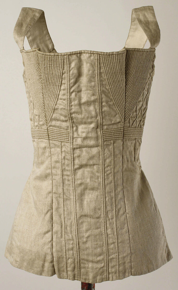 Corset, cotton, metal, American or European 