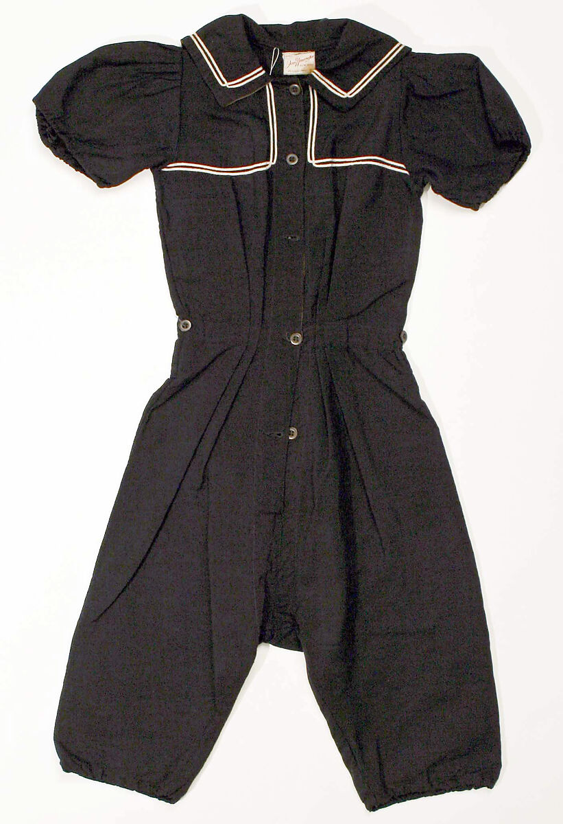 Bathing suit, Wanamaker's (American), silk, wool, cotton, American