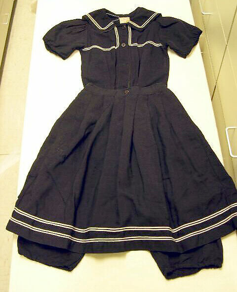 Bathing suit, Wanamaker's (American), silk, wool, cotton, American