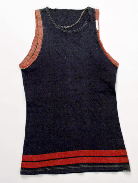 Two-piece bathing suit, wool, American